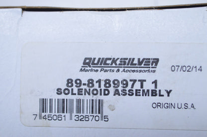 OEM Mercury 89-818997T 1 Solenoid Assembly NOS