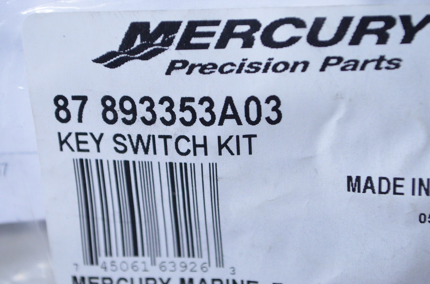 New OEM Mercury Key Switch Kit NOS