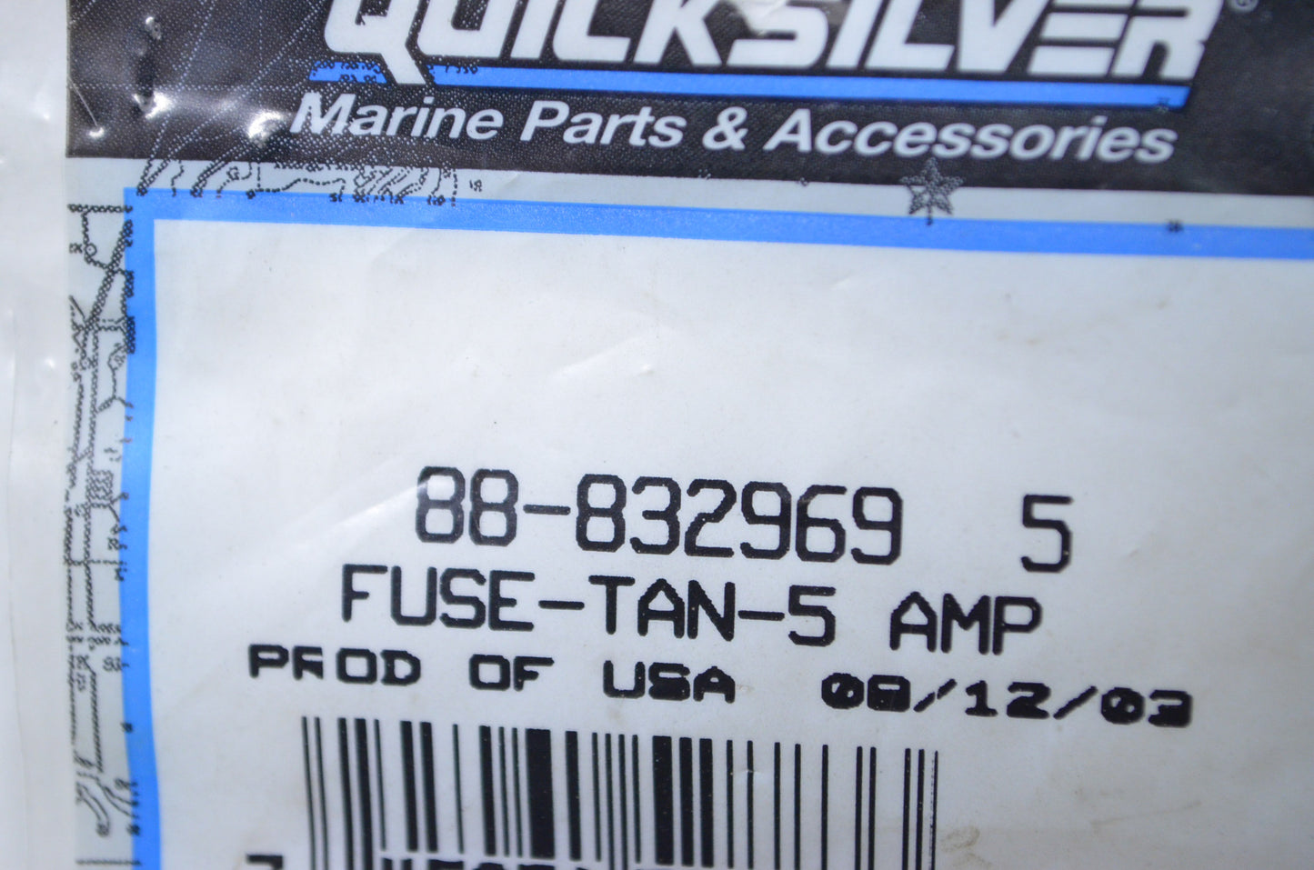 OEM Mercury 88-832969 5 5 Amp Tan Fuse NOS