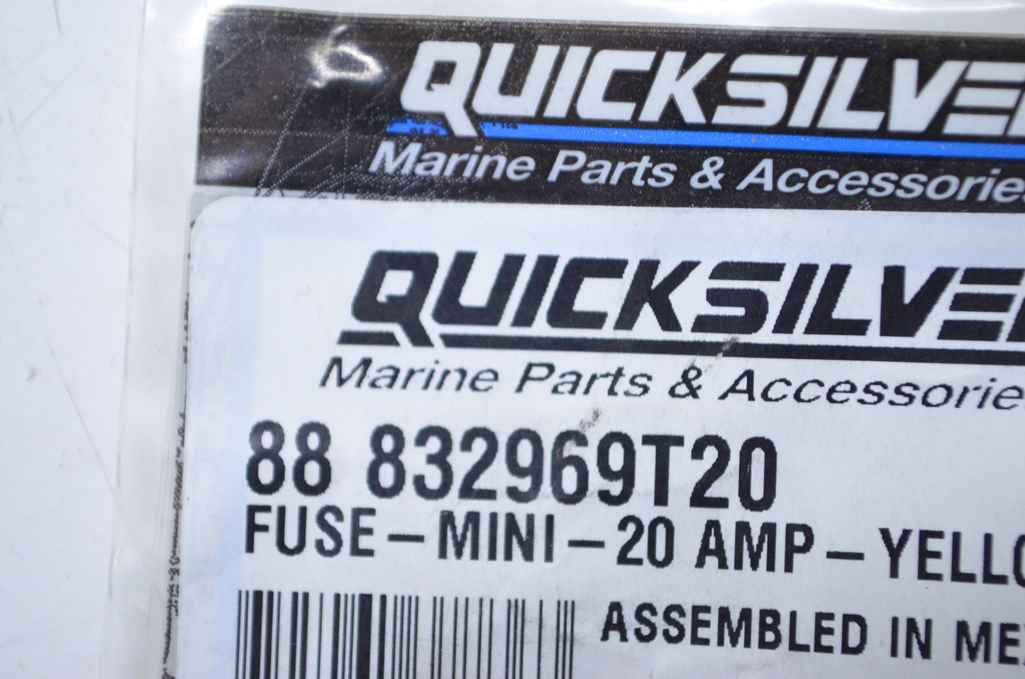 OEM Mercury 88-832969T20 20 Amp Yellow Fuse NOS