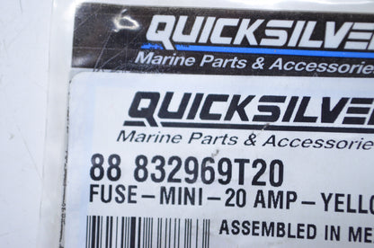 OEM Mercury 88-832969T20 20 Amp Yellow Fuse NOS