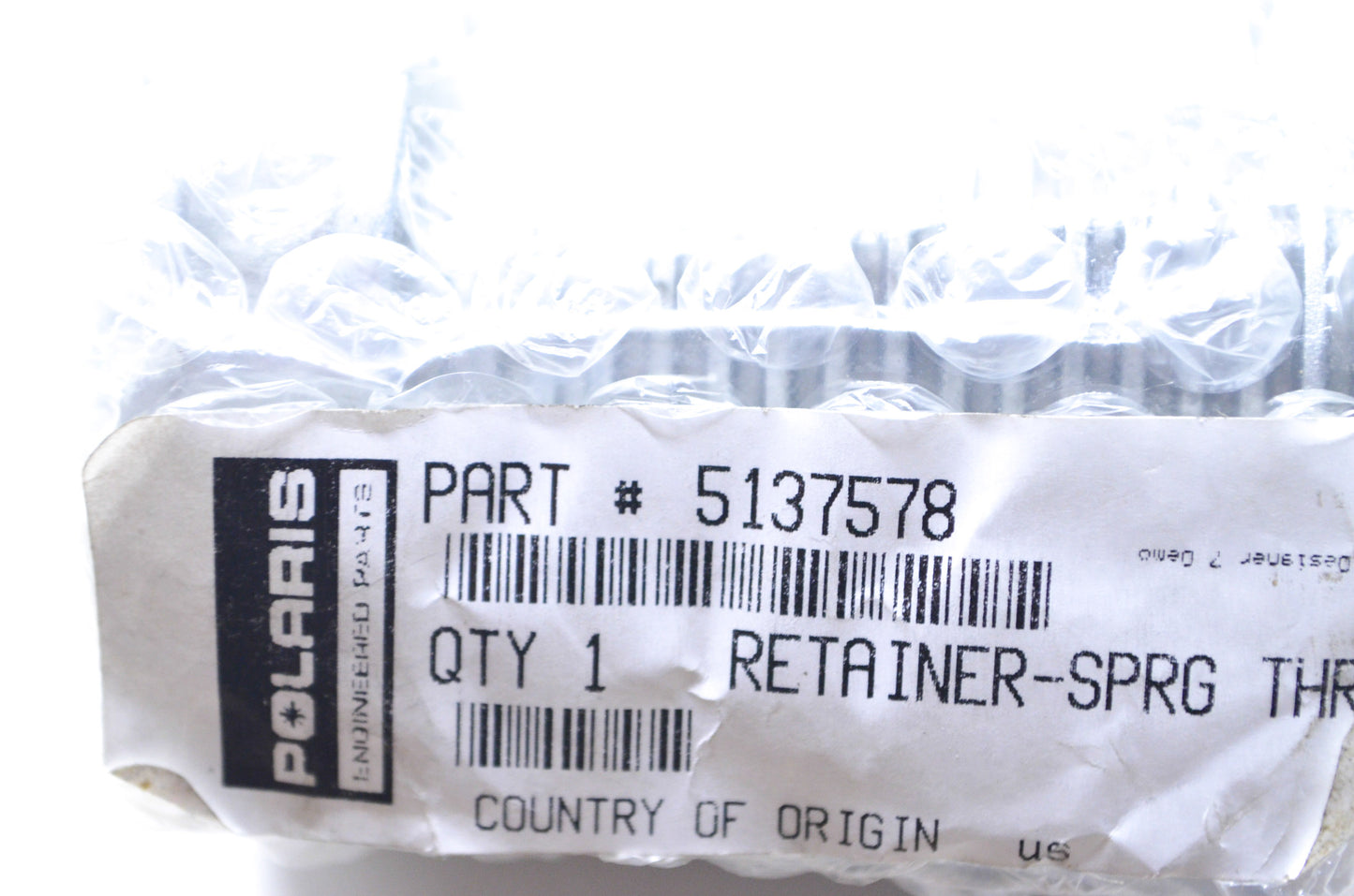 OEM Polaris 5137578 Machine Spring Threaded Retainer NOS