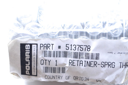 OEM Polaris 5137578 Machine Spring Threaded Retainer NOS