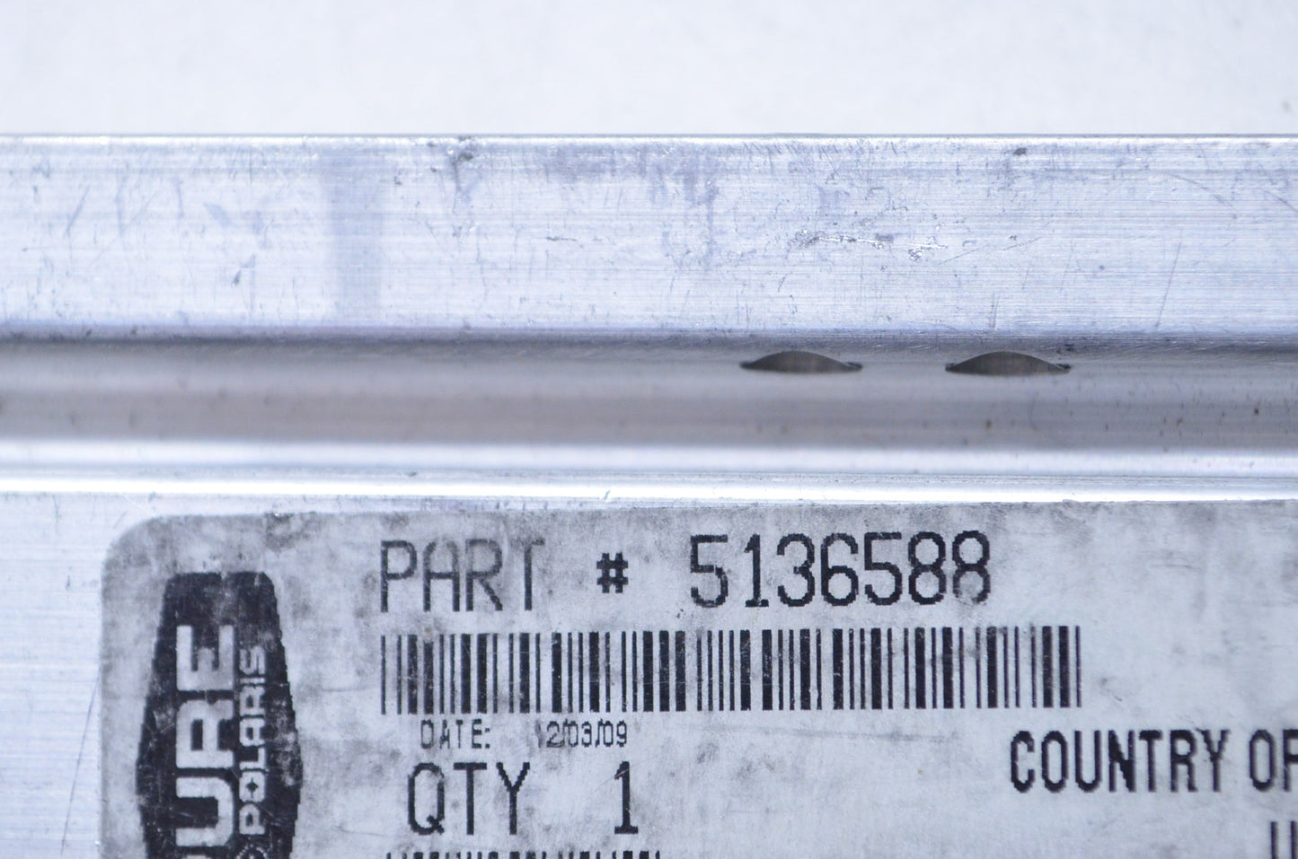 OEM Polaris 5136588 Rail Reinforcement Plate 9.50 NOS