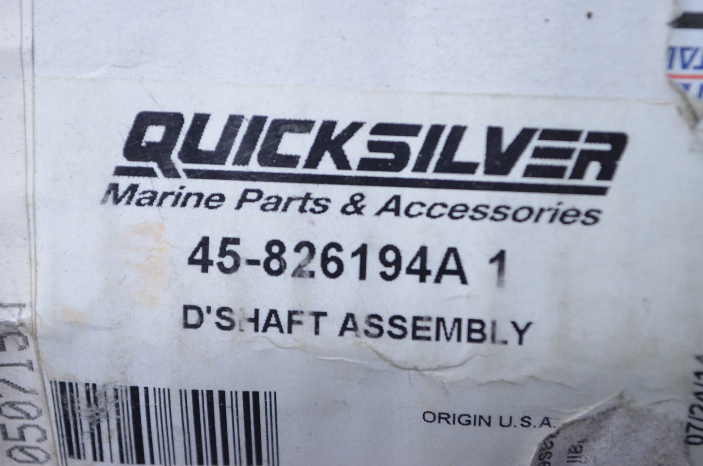 New OEM Mercury D Shaft Assembly NOS