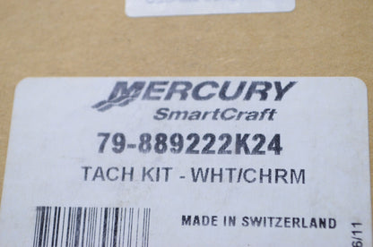 New OEM Mercury White/Chrome Tachometer Kit NOS