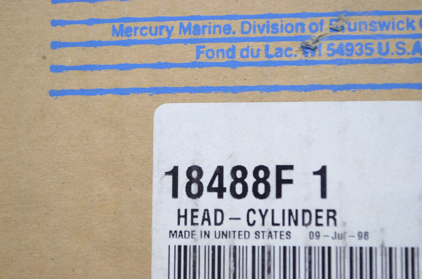 New OEM Mercury Cylinder Head NOS