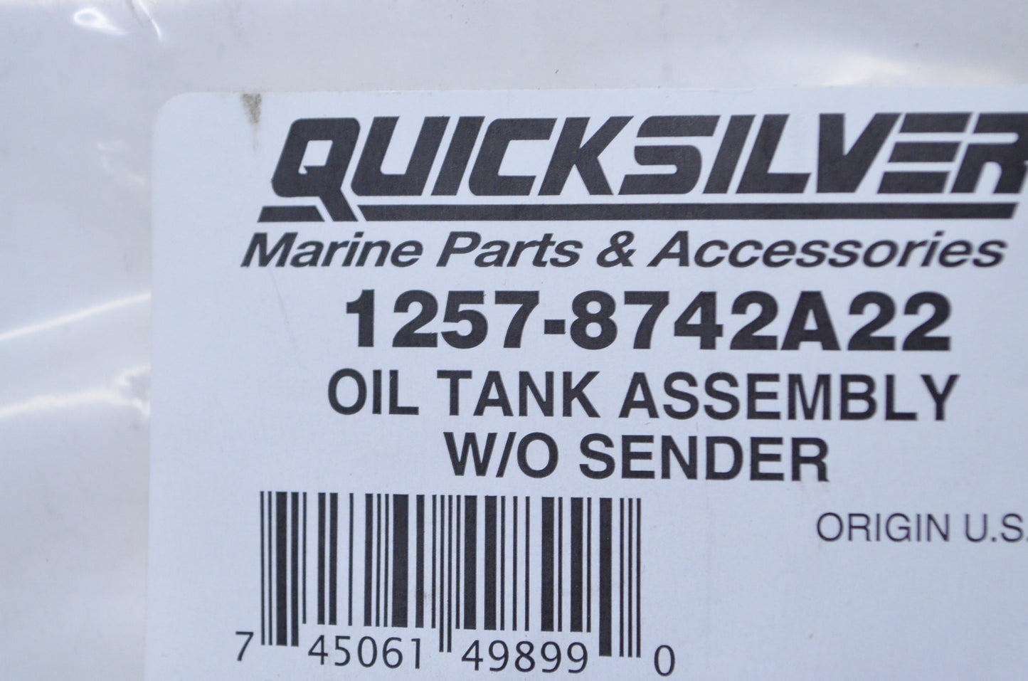 New OEM Mercury Oil Tank Assembly w/o Sender NOS