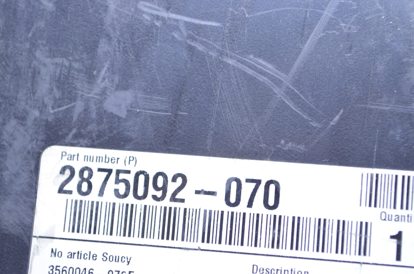 OEM Polaris 2875092-070 Black Skid Plate Kit NOS