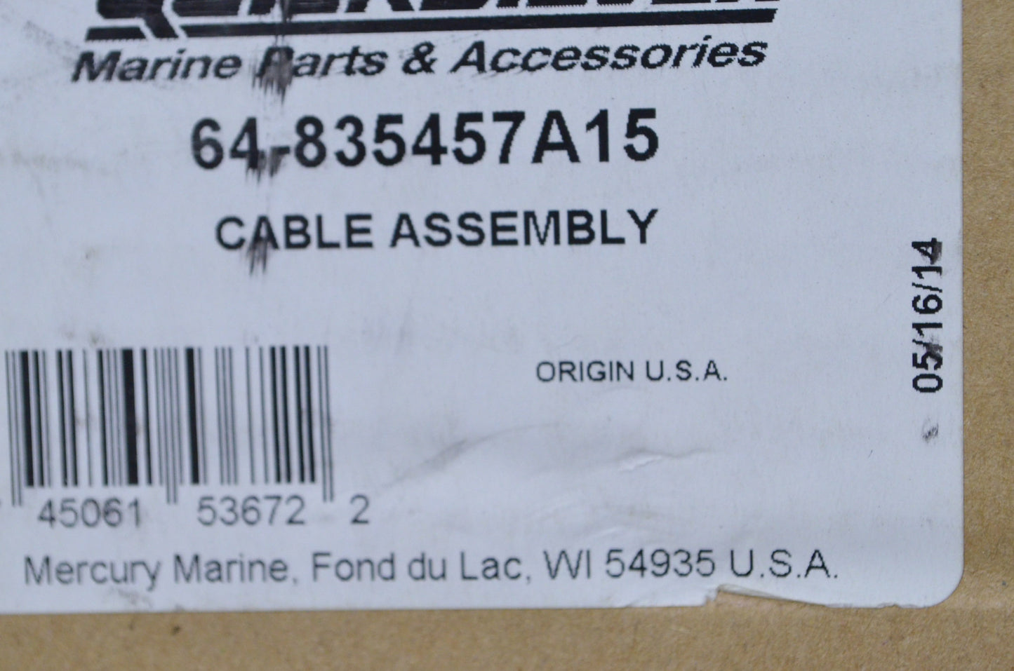OEM Mercury 64-835457A15 Cable Assembly NOS