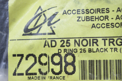 Zodiac Z2998 Triangle Black PVC D-Ring 25 mm NOS