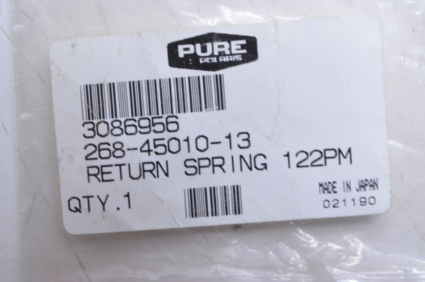 OEM Polaris 3086956 Return Spring NOS