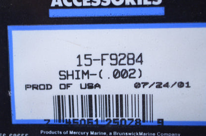 OEM Mercury 15-F9284 Shim NOS