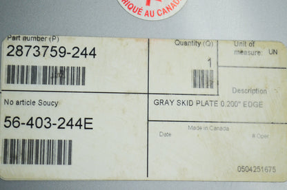 Skid Plate Kit Silver NOS