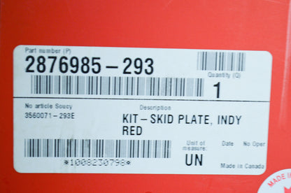 OEM Polaris 2876985-293 Red Skid Plate NOS