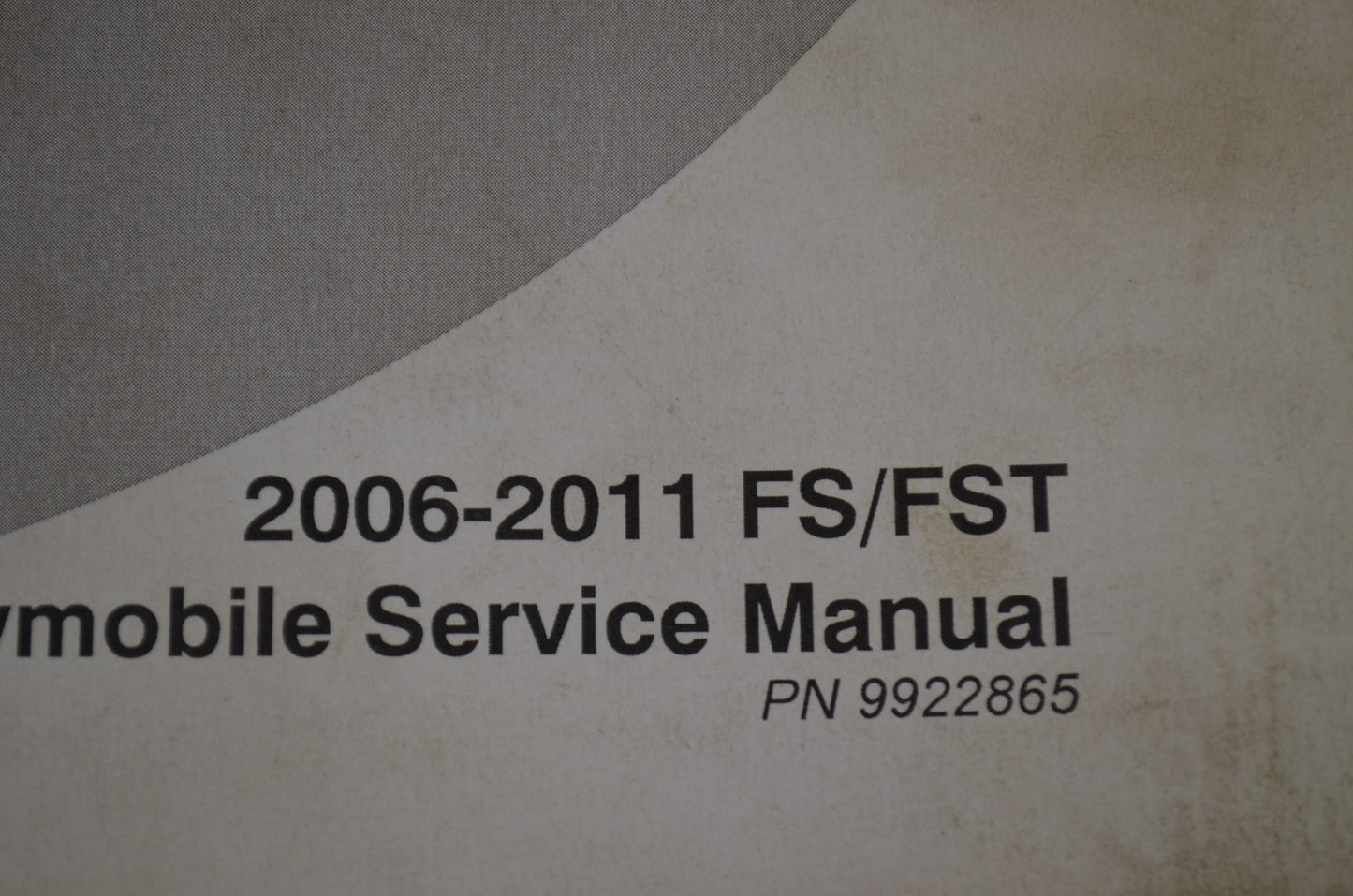 OEM Polaris 9922865 Service Manual 2006-2014 FS/FST