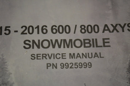 OEM Polaris 2015-2016 600/800 AXYS Service Manual