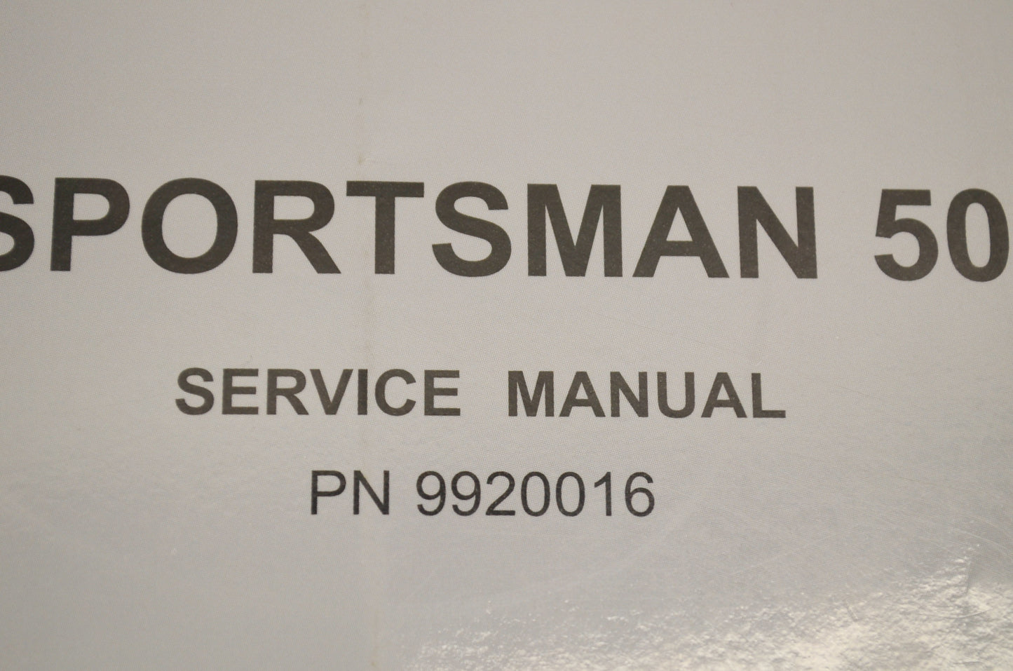 OEM Polaris 9920016 Service Manual 06 Sportsman 500 EFI
