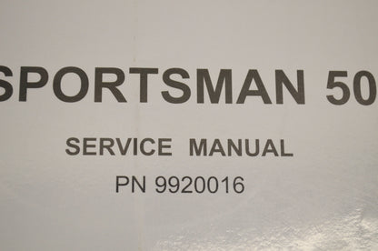 OEM Polaris 9920016 Service Manual 06 Sportsman 500 EFI