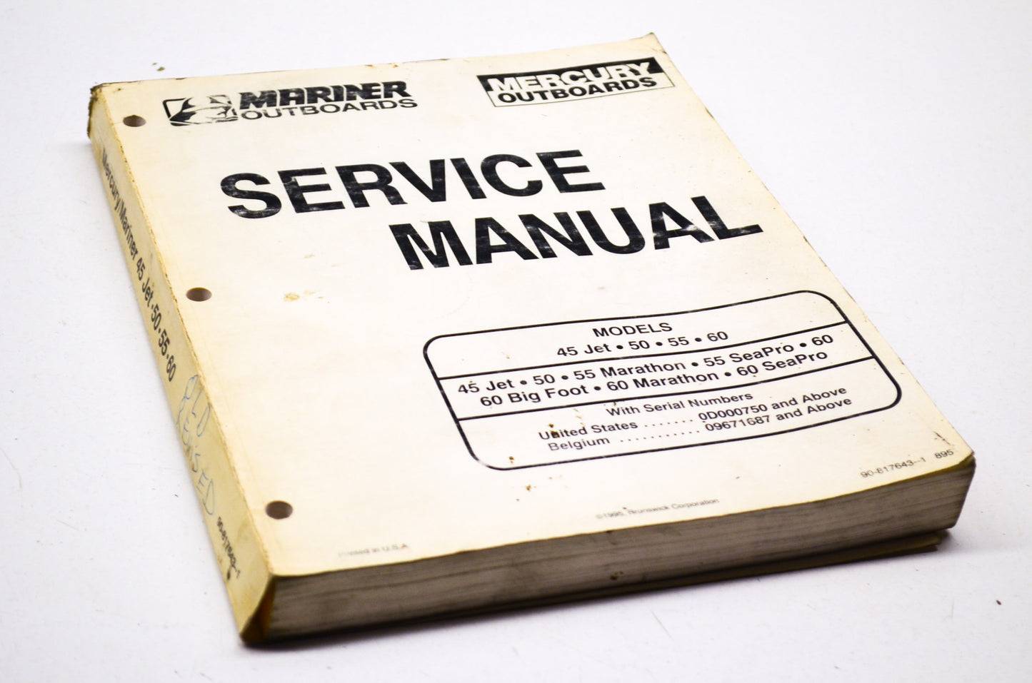 OEM Mercury 45 Jet/50/55/60 HP Service Manual