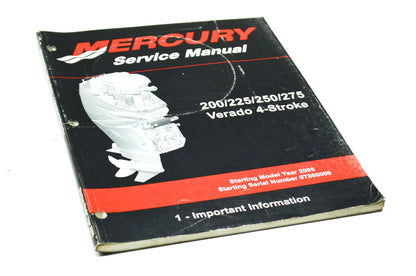 OEM Mercury 200/225/250/275 Verado 4-Stroke Service Manual (1- Important Informa
