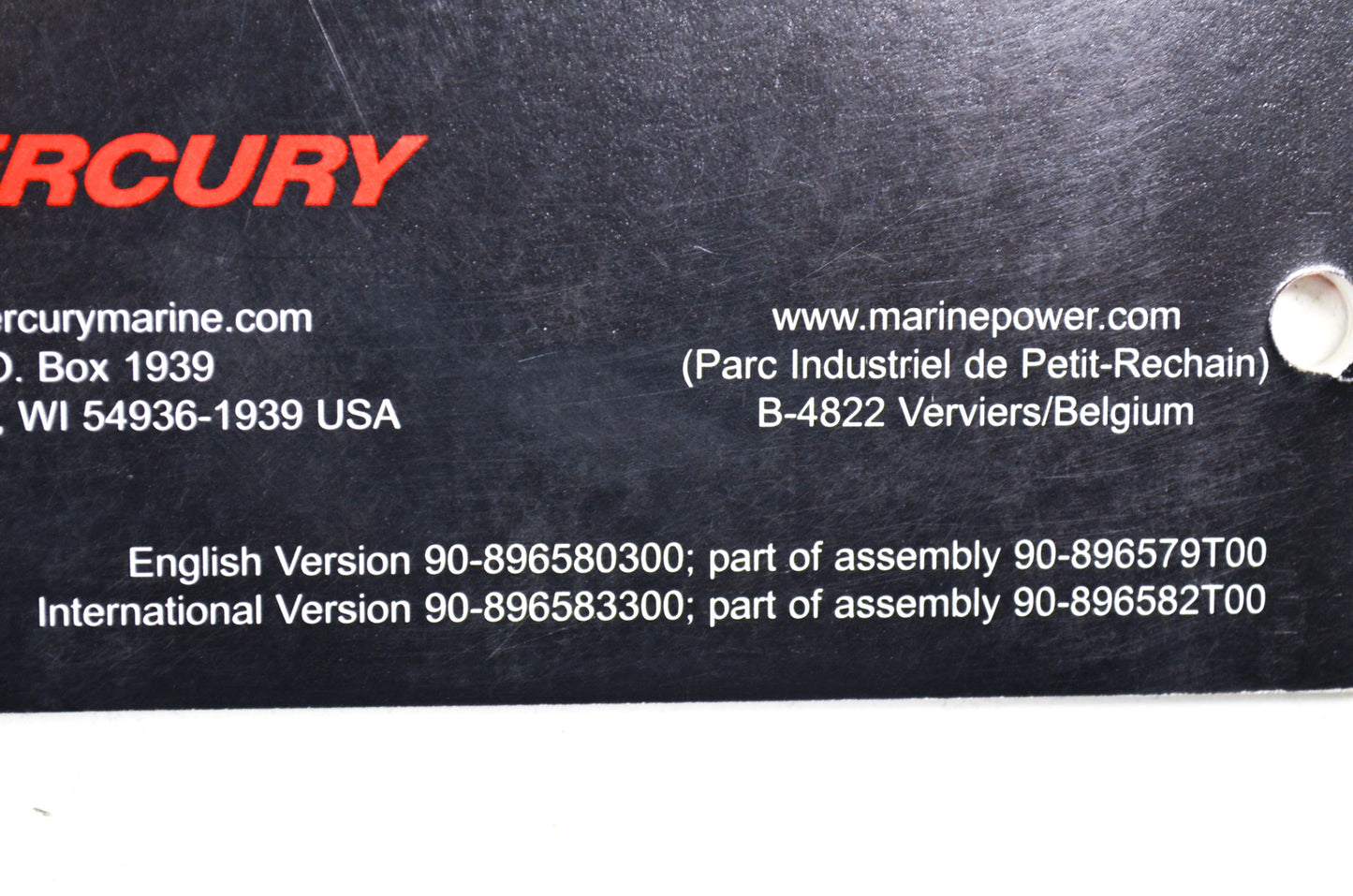 OEM Mercury 90-896580300 200/225/250/275 Verado 4-Stroke (3- Fuel System) NOS
