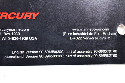 OEM Mercury 90-896580300 200/225/250/275 Verado 4-Stroke (3- Fuel System) NOS