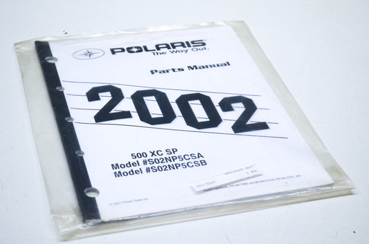 OEM Polaris 9917069 Parts Book 02 500 XCSP EDGEF/O NOS