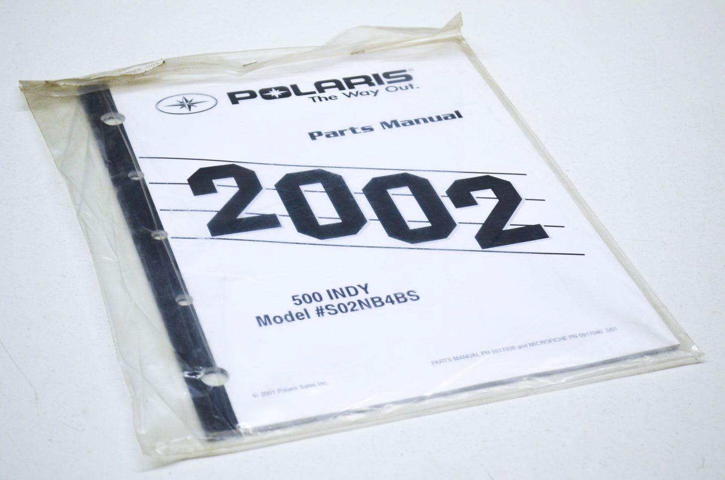 OEM Polaris 9917039 Parts Book 02 500 INDY NOS