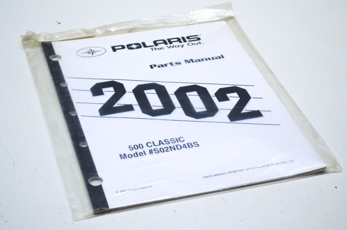 OEM Polaris 9917041 Parts Book 02 500 CLASSIC NOS