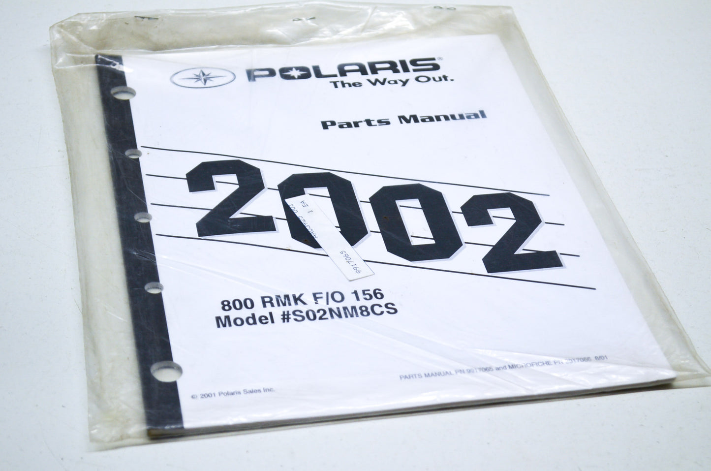 OEM Polaris 9917065 Parts Book 02 800 RMK F/O 156 NOS
