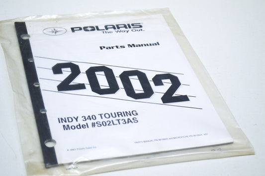 OEM Polaris 9916843 Parts Book 02 INDY 340 TOURING NOS