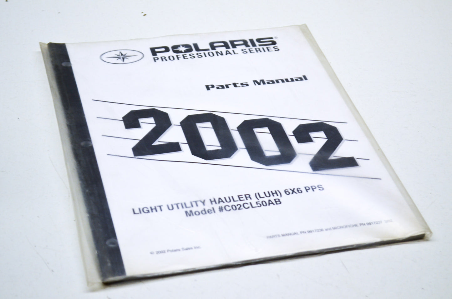 OEM Polaris 9917236 Parts Book 02 LUH 6X6 PPS NOS