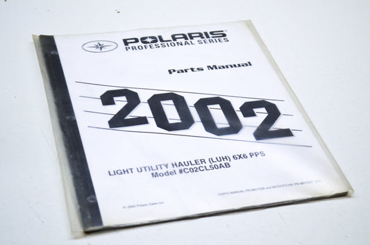OEM Polaris 9917236 Parts Book 02 LUH 6X6 PPS NOS