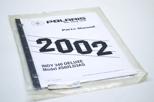 OEM Polaris 9916840 Parts Book 02 340 DELUXE NOS