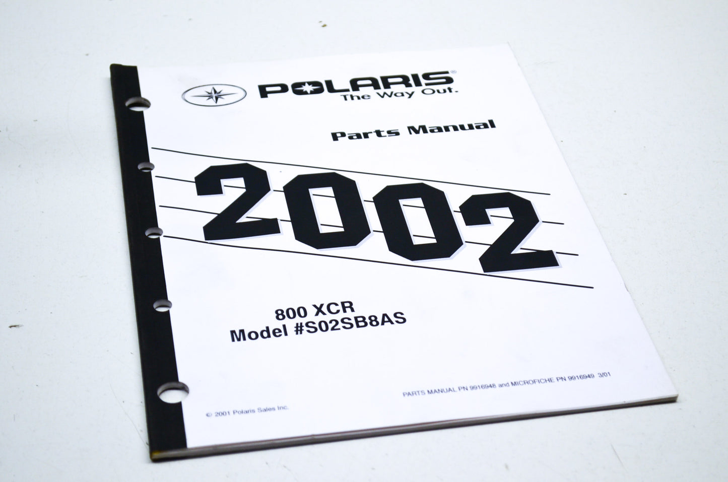 OEM Polaris 9916948 Parts Book 02 800 XCR NOS