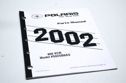 OEM Polaris 9916948 Parts Book 02 800 XCR NOS