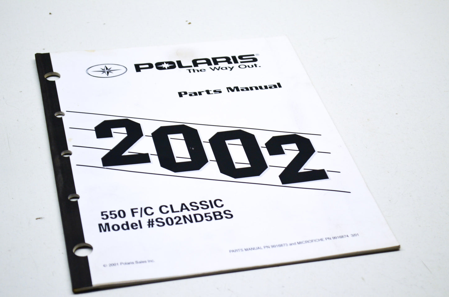 OEM Polaris 9916873 Parts Book 02 550 F/C CLASSIC NOS