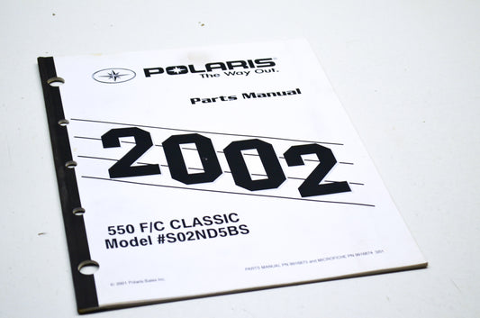 OEM Polaris 9916873 Parts Book 02 550 F/C CLASSIC NOS