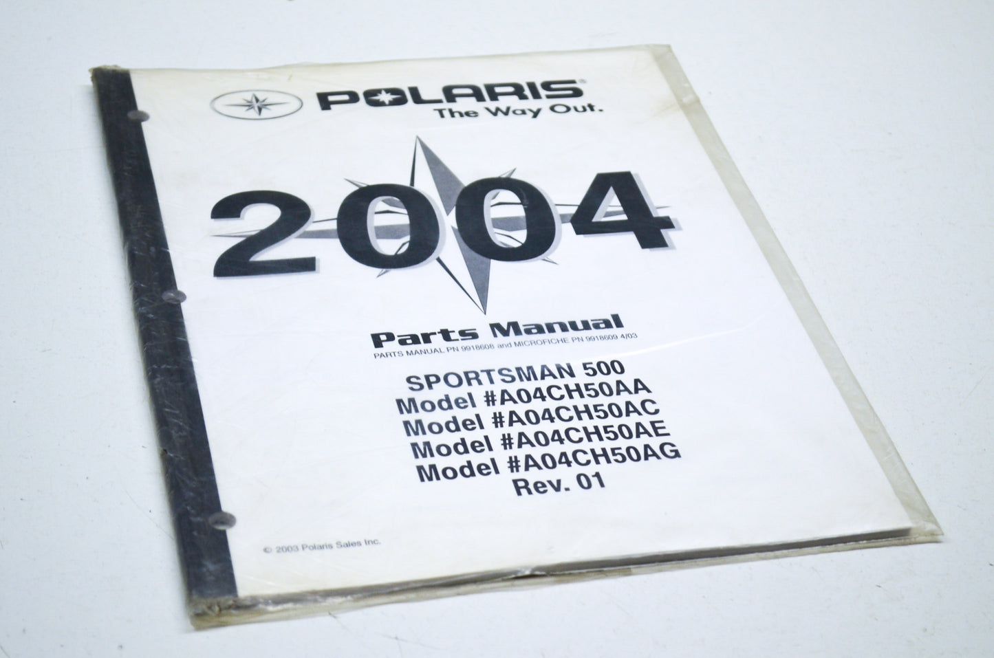 OEM Polaris 9918608 Parts Book 04 SPORTSMAN 500 NOS