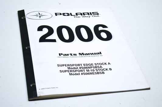 OEM Polaris 9919723 Parts Book 06 SUPERSPORT NOS