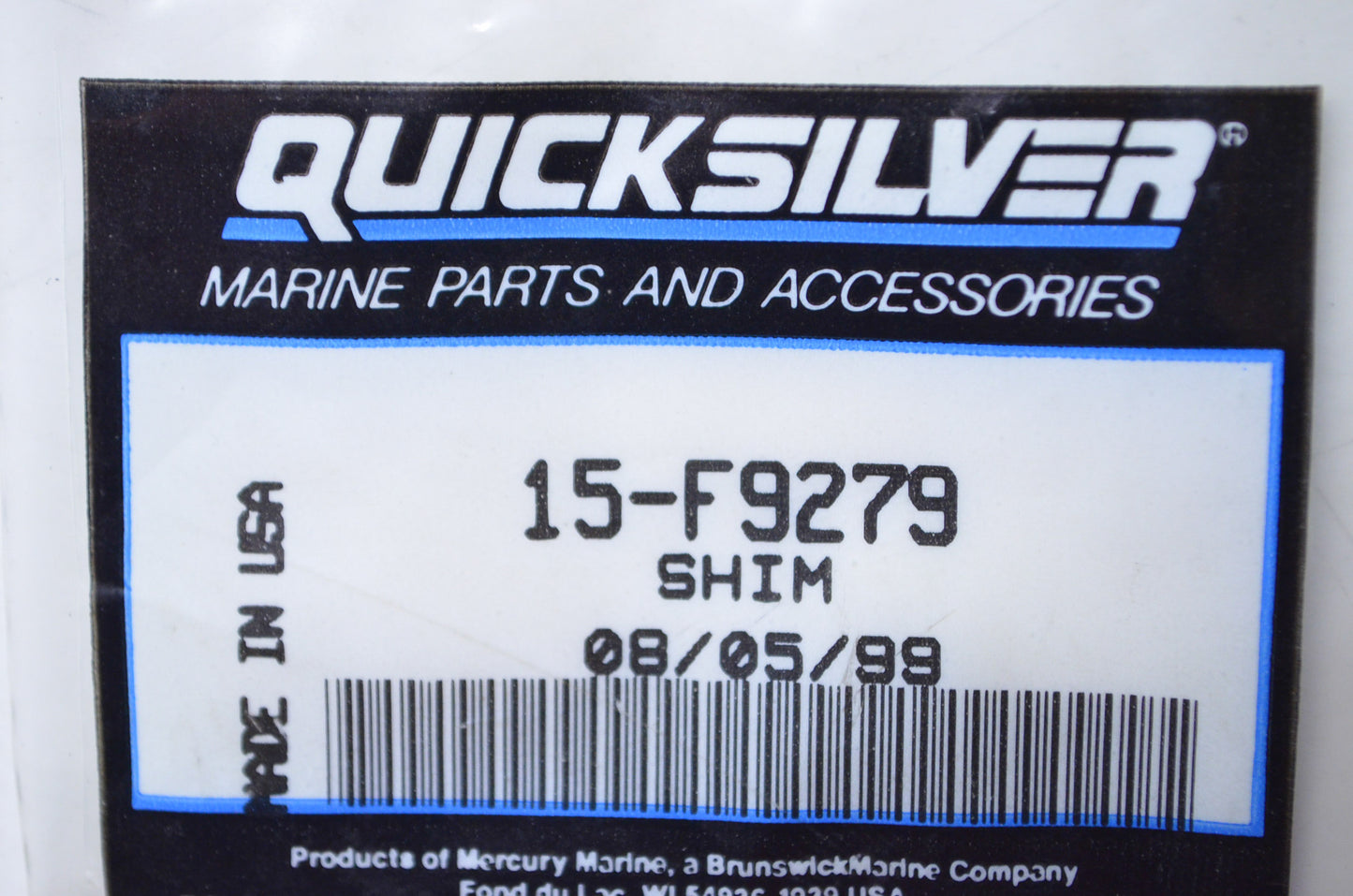 OEM Mercury 15-F9279 Shim NOS