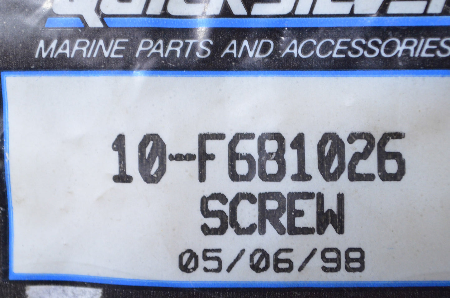 OEM Mercury 10-F681026 Latch Roller Screw NOS