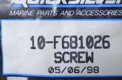 OEM Mercury 10-F681026 Latch Roller Screw NOS