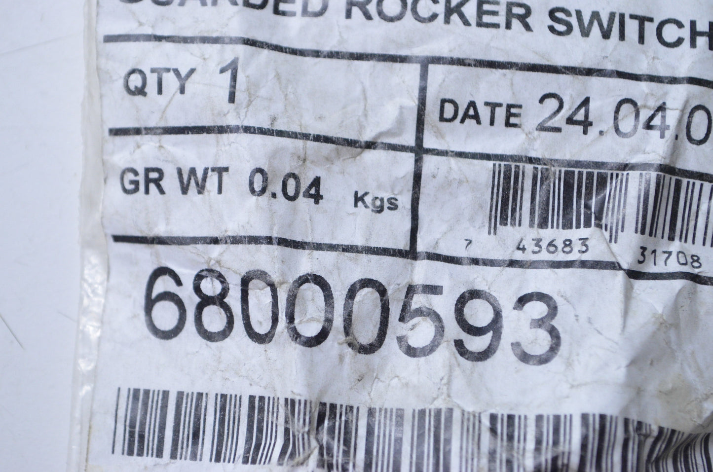 New Lewmar Guarded Rocker Switch NOS
