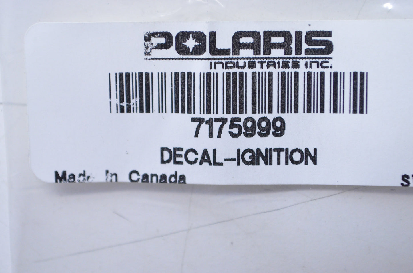 OEM Polaris 7175999 Ignition Decal NOS