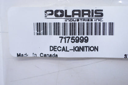 OEM Polaris 7175999 Ignition Decal NOS