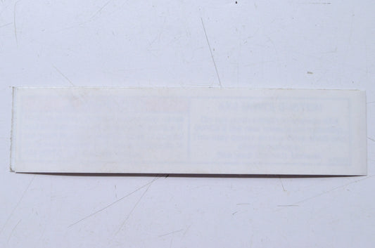OEM Polaris 7175106 Override/4x4 Switch Warning Decal NOS