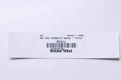 OEM Polaris 7175106 Override/4x4 Switch Warning Decal NOS
