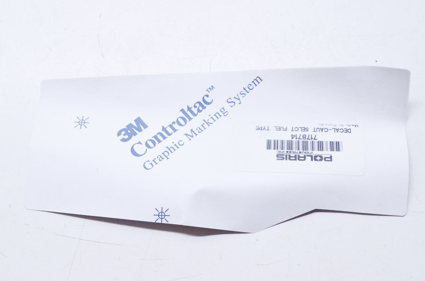 OEM Polaris 7178714 Select Fuel Type Caution Decal NOS